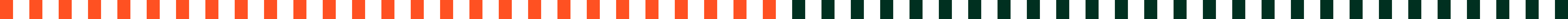 Pattern of alternating short vertical orange and dark green rectangles on a black background.